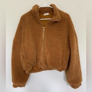 Vestique cropped fuzzy jacket